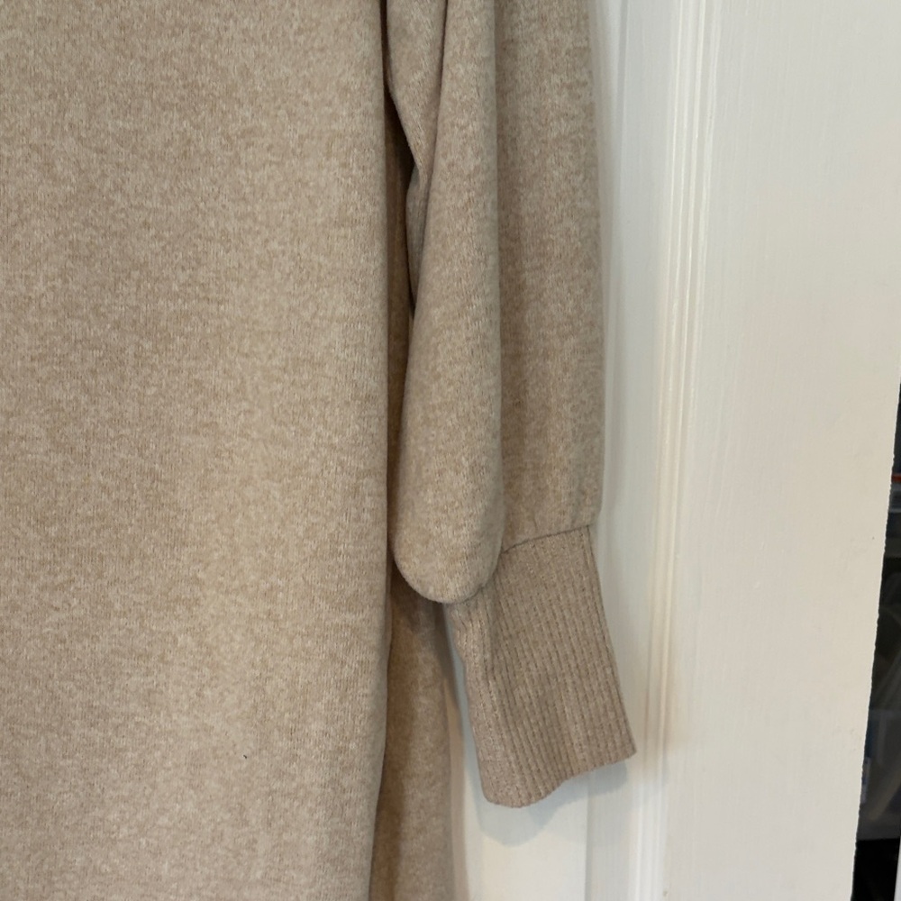 Anthropologie Taupe Cowl Neck Sweater - Picture 6 of 7